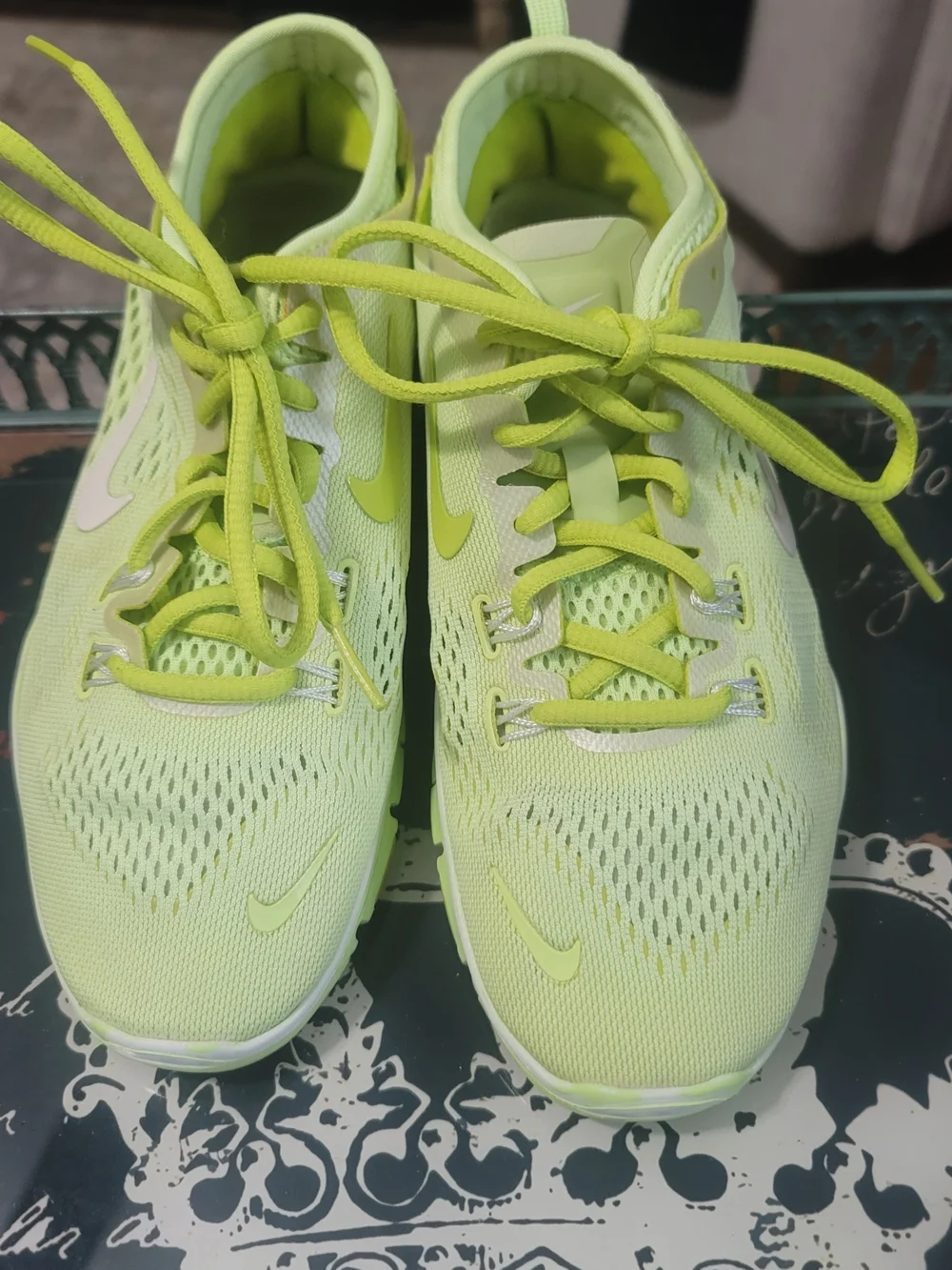 Nike Free 5.0  Women’s Neon Yellow Lace-Up Training Sneakers